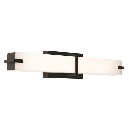 AFX Lighting Miller 1 Light 24" Vanity Light, Black/White