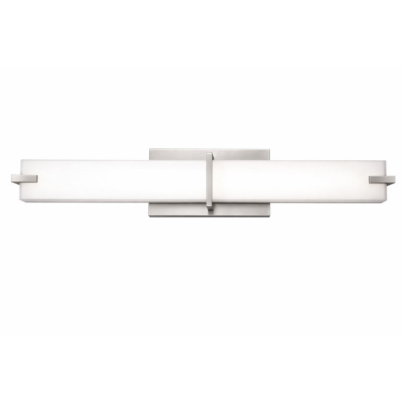AFX Lighting Miller 1Lt 24" Vanity Light, Satin Nickel/White
