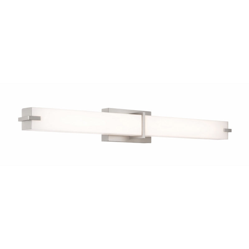 AFX Lighting Miller 1Lt 36" Vanity Light, Satin Nickel/White