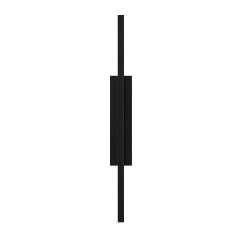 AFX Mono 38in 1-Light Outdoor Wall Sconce | Modern Black and White Acrylic | Patio & Entryway | 5 x 4 x 38 in | Model MNOW0538LAJUDBK