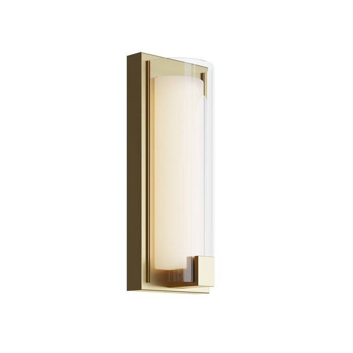 AFX Lighting Mesa 1 Light Sconce, Satin Nickel/Clear, White