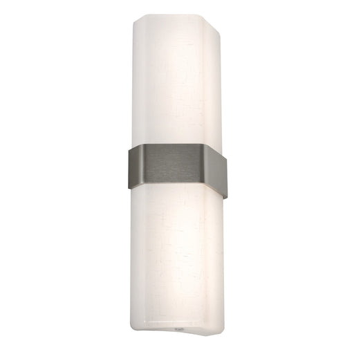 AFX Lighting Naples 1 Light 5" Wall Sconce, Satin Nickel/White