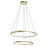 AFX Lighting Oberon 2 Light 32" Pendant, Brass/White