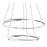 AFX Lighting Oberon 2 Light 32" Pendant, Satin Nickel/White - OBRP2432LAJUDSN