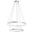 AFX Lighting Oberon 2 Light 32" Pendant, Satin Nickel/White