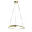 AFX Lighting Oberon 1 Light 24" Pendant, Brass/White