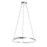 AFX Lighting Oberon 1 Light 24" Pendant, Satin Nickel/White