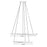 AFX Lighting Oberon 2Lt 40'' LED Pendant, Satin Nickel/White