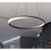 AFX Lighting Oberon 1 Light 40'' LED Pendant, Black/White