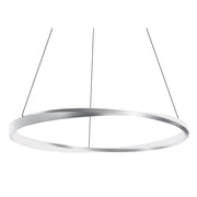 AFX Lighting Oberon 1 Light 40'' LED Pendant, Satin Nickel/White - OBRP40LAJUDSN