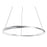 AFX Lighting Oberon 1 Light 40'' LED Pendant, Satin Nickel/White - OBRP40LAJUDSN