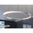 AFX Lighting Oberon 1 Light 40'' LED Pendant, Satin Nickel/White