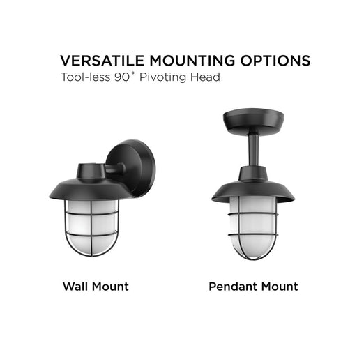 AFX Lighting Odell 1LT 9'' Outdoor LED Sconce, Black/Black