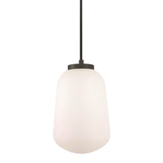 AFX Lighting Olivia 1Lt 7" LED Pendant, Black/White - OLIP07LAJUDBK