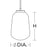 AFX Lighting Olivia 1Lt 7" LED Pendant, Black/White
