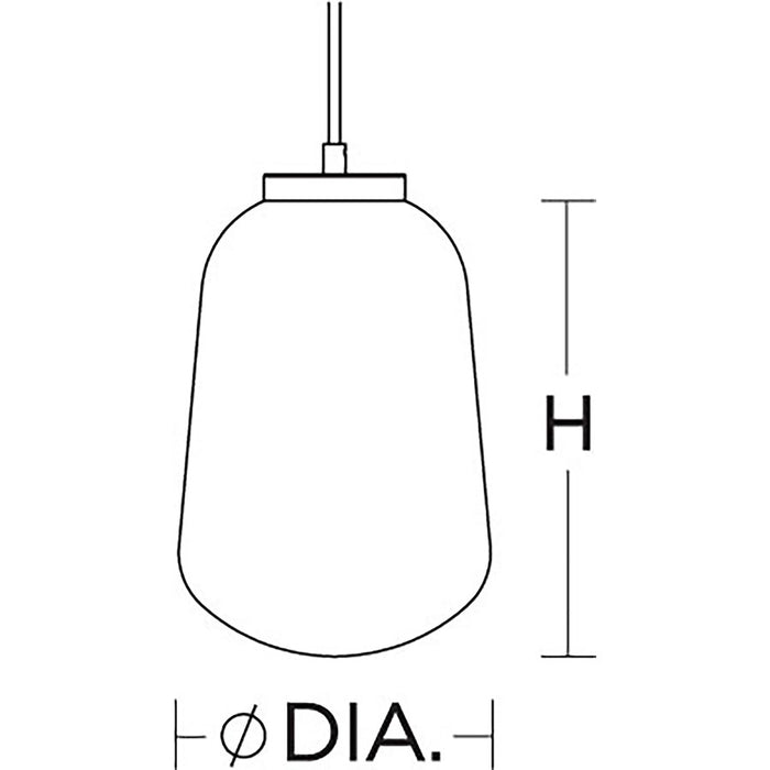 AFX Lighting Olivia 1Lt 7" LED Pendant, Black/White