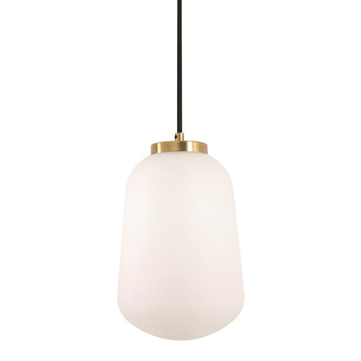 AFX Lighting Olivia 1Lt 7" LED Pendant, Antique Brass/White - OLIP07LAJUDLB