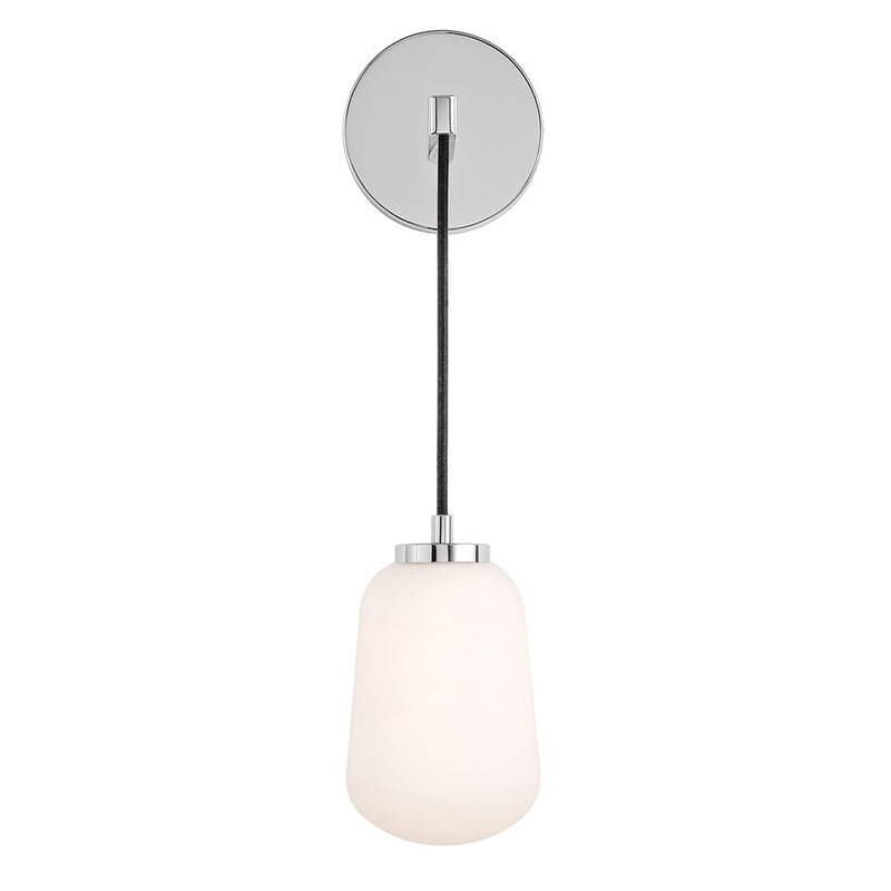 AFX Lighting Olivia 1Lt 7" LED Pendant, Chrome/White