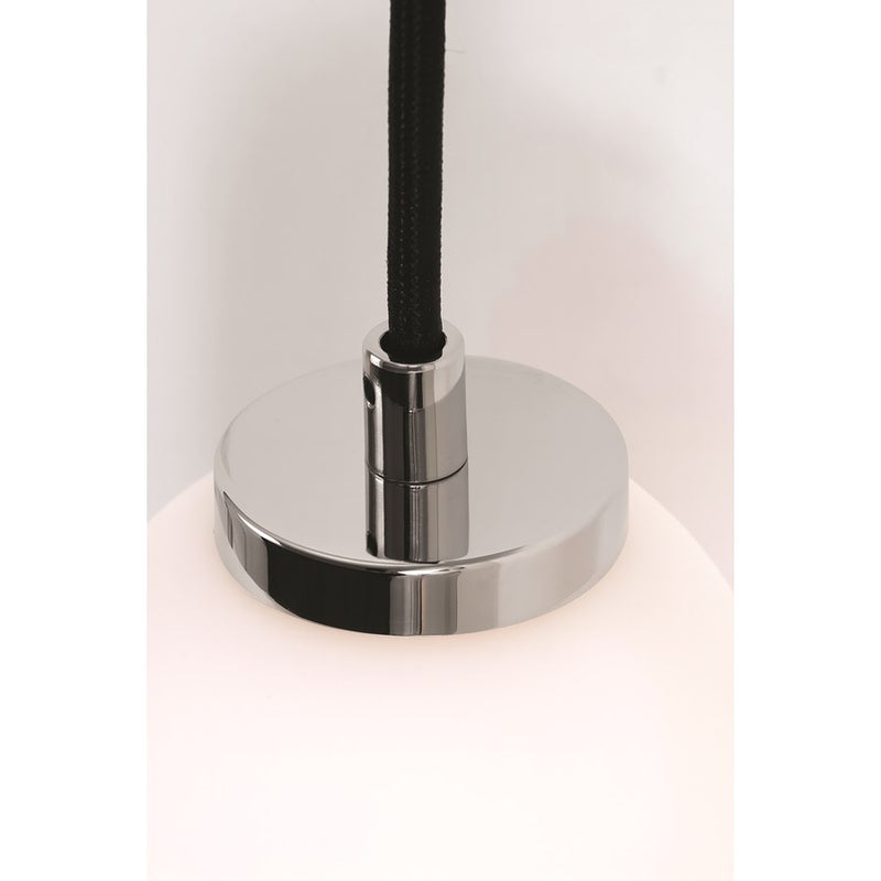 AFX Lighting Olivia 1Lt 7" LED Pendant, Chrome/White