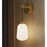 AFX Lighting Olivia 1Lt 14" LED Wall Sconce, Brass/White