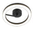AFX Lighting One 1Lt 18" LED Flush Mount, Black/White - ONEF18LAJUDBK