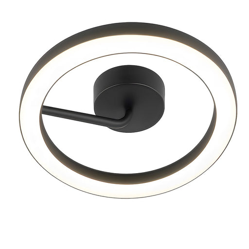 AFX Lighting One 1Lt 18" LED Flush Mount, Black/White - ONEF18LAJUDBK