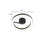 AFX Lighting One 1Lt 18" LED Flush Mount, Black/White