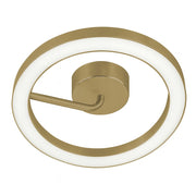 AFX Lighting One 1Lt 18" LED Flush Mount, Antique Brass/White - ONEF18LAJUDLB