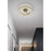 AFX Lighting One 1Lt 18" LED Flush Mount, Antique Brass/White