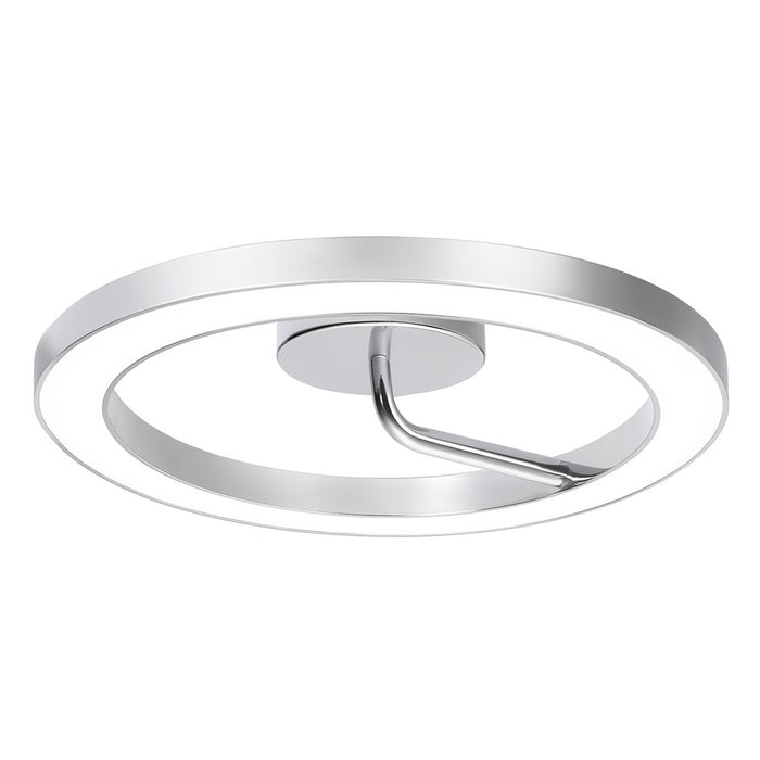 AFX Lighting One 1Lt 18" LED Flush Mount, Chrome/White