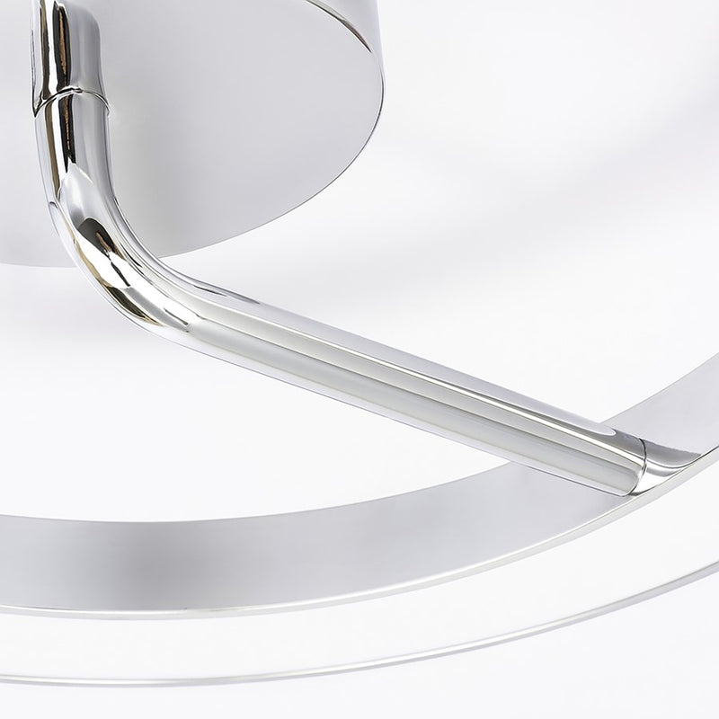 AFX Lighting One 1Lt 18" LED Flush Mount, Chrome/White