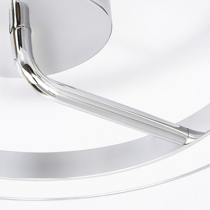 AFX Lighting One 1Lt 18" LED Flush Mount, Chrome/White