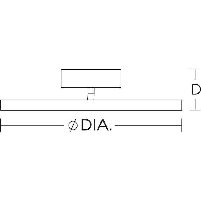 AFX Lighting One 1Lt 18" LED Flush Mount, Chrome/White