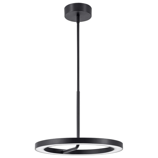 AFX Lighting One 1Lt 18" LED Pendant, Black/White - ONEP18LAJUDBK