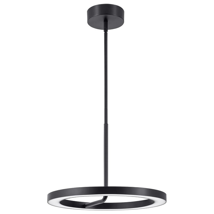 AFX Lighting One 1Lt 18" LED Pendant, Black/White - ONEP18LAJUDBK