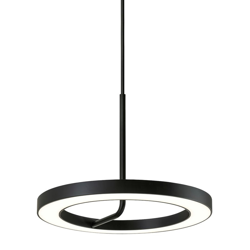 AFX Lighting One 1Lt 18" LED Pendant, Black/White