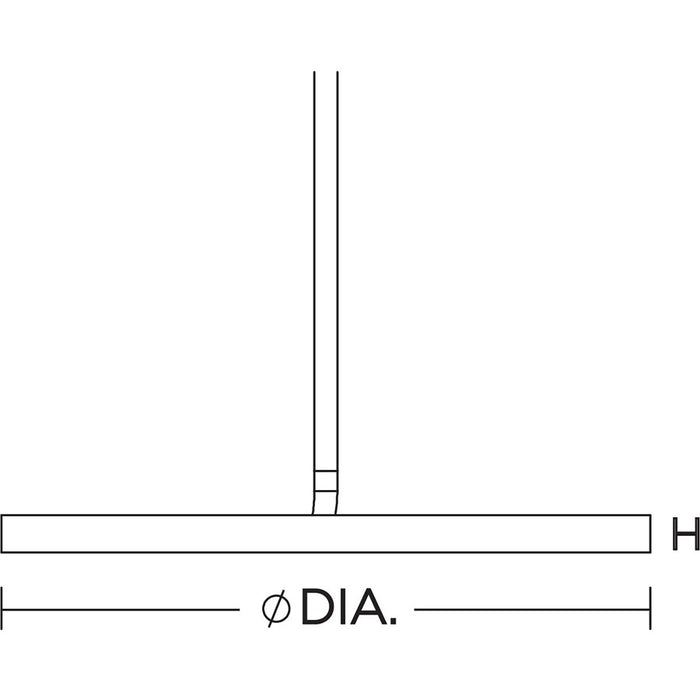 AFX Lighting One 1Lt 18" LED Pendant, Black/White
