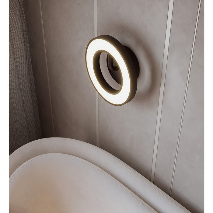 AFX Lighting One 1Lt 10" LED Wall Sconce, Black/White