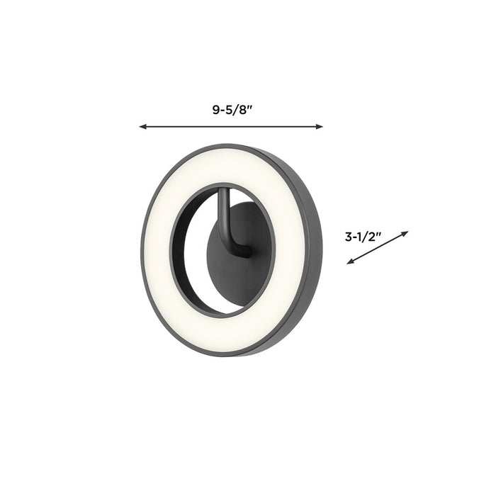 AFX Lighting One 1Lt 10" LED Wall Sconce, Black/White