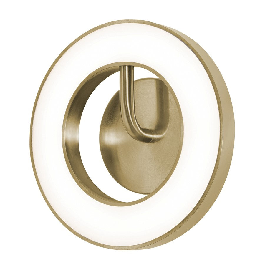 AFX Lighting One 1Lt 10" LED Wall Sconce, Antique Brass/White - ONES1010LAJUDLB