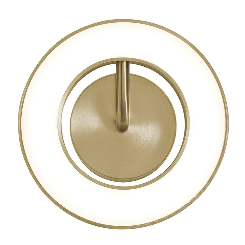 AFX Lighting One 1Lt 10" LED Wall Sconce, Antique Brass/White