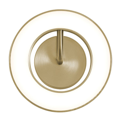 AFX Lighting One 1Lt 10" LED Wall Sconce, Antique Brass/White