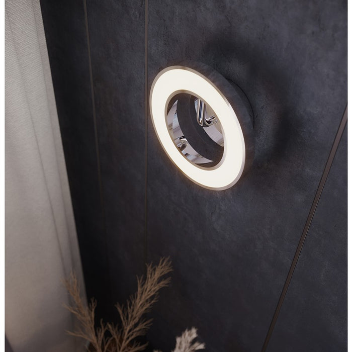 AFX Lighting One 1Lt 10" LED Wall Sconce, Chrome/White