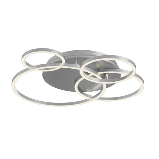 AFX Lighting Orbit 4Lt 24" Semi-Flushmount, Nickel/Frosted - ORBF24LAJD1SN