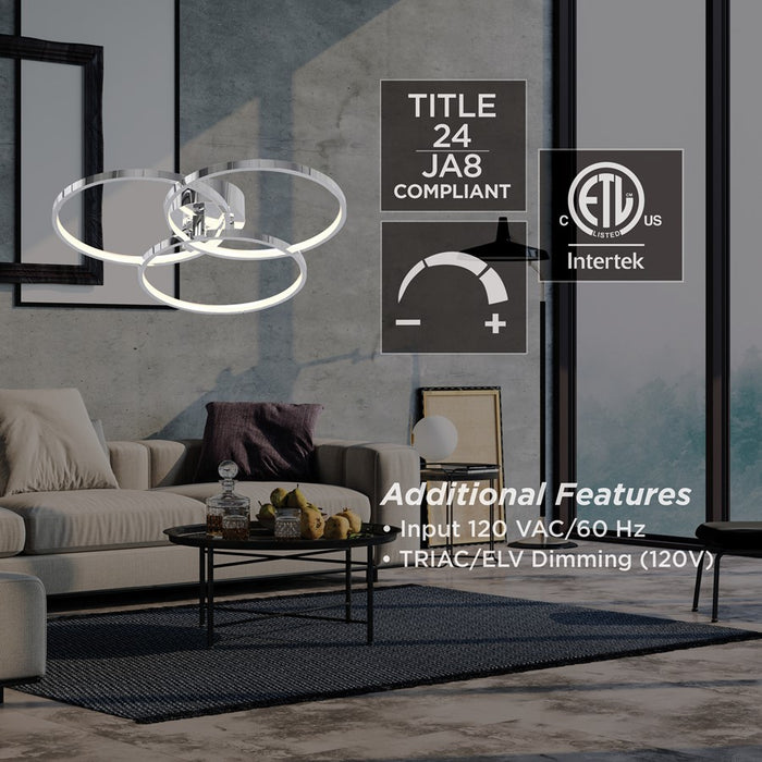 AFX Lighting Orion Flush Mount, LED 26W/120V