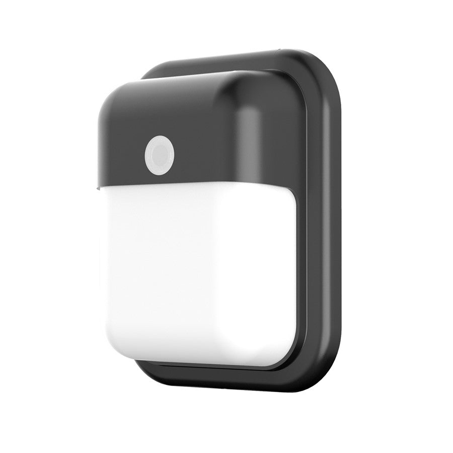 AFX Lighting Patton 1LT 8'' Outdoor LED Sconce, Black/White - PATW0608LAJENBK