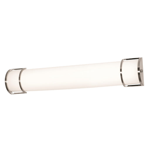 AFX Lighting Pacific 1Lt 24" Vanity Light, Satin Nickel/White