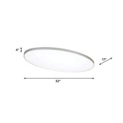 AFX Lighting Ideal 32'' Oval 1Lt LED Flush Mount, Nickel/White
