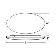 AFX Lighting Ideal 32'' Oval 1Lt LED Flush Mount, Nickel/White