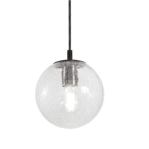 AFX Lighting Palla 1 Light 7'' Medium Base Pendant, Black/Frosted - PLAP07MBBK